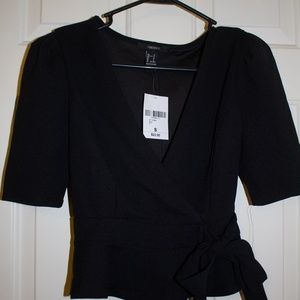 Forever 21 black wrap top